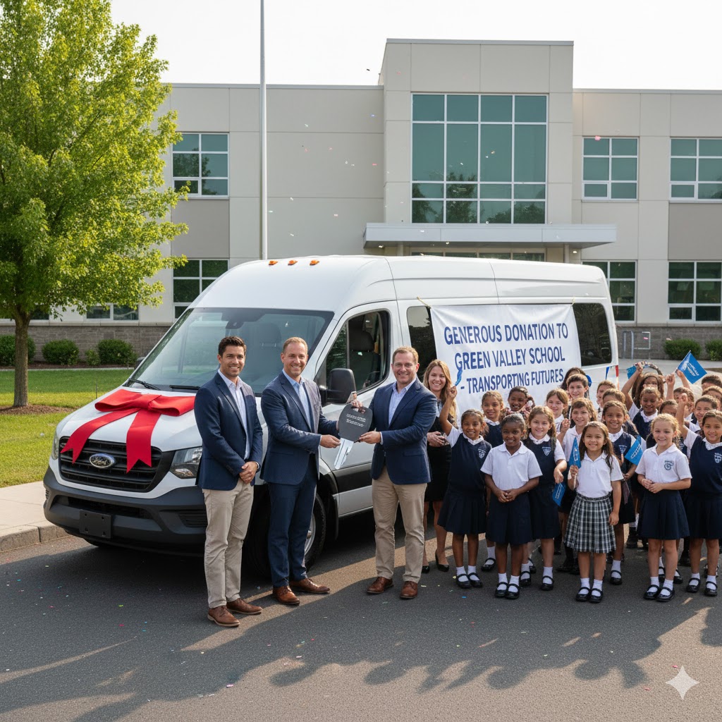 Donors donate vehicle to school